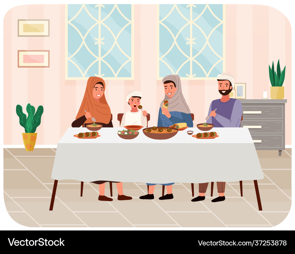 Happy traditional indian family in national dress Happy traditional indian family in national dress vector image
