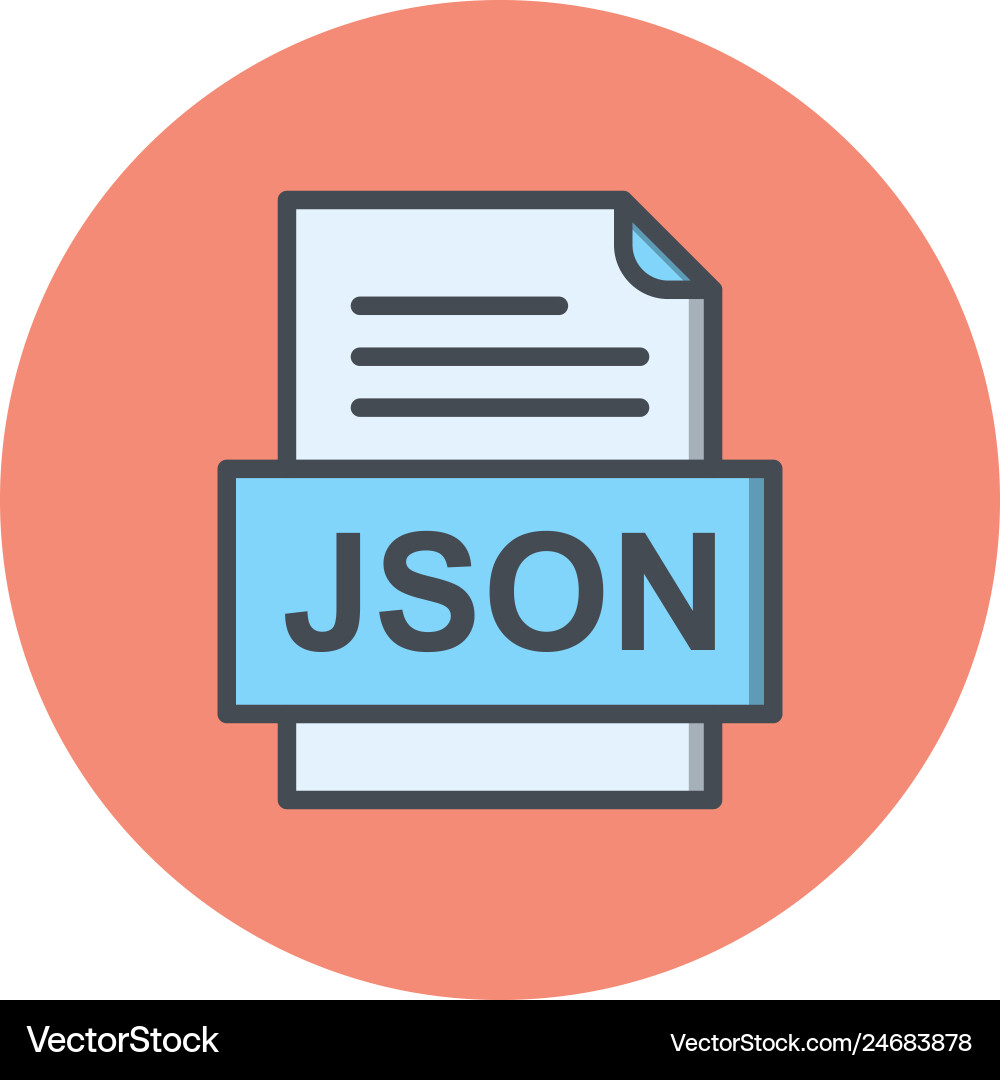 Json file document icon Vector Image