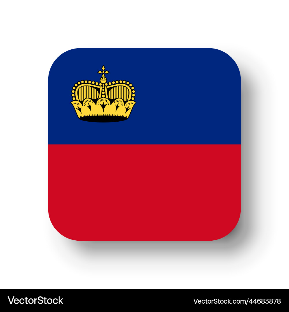 Rounded square flag of liechtenstein Rounded square flag of liechtenstein vector image