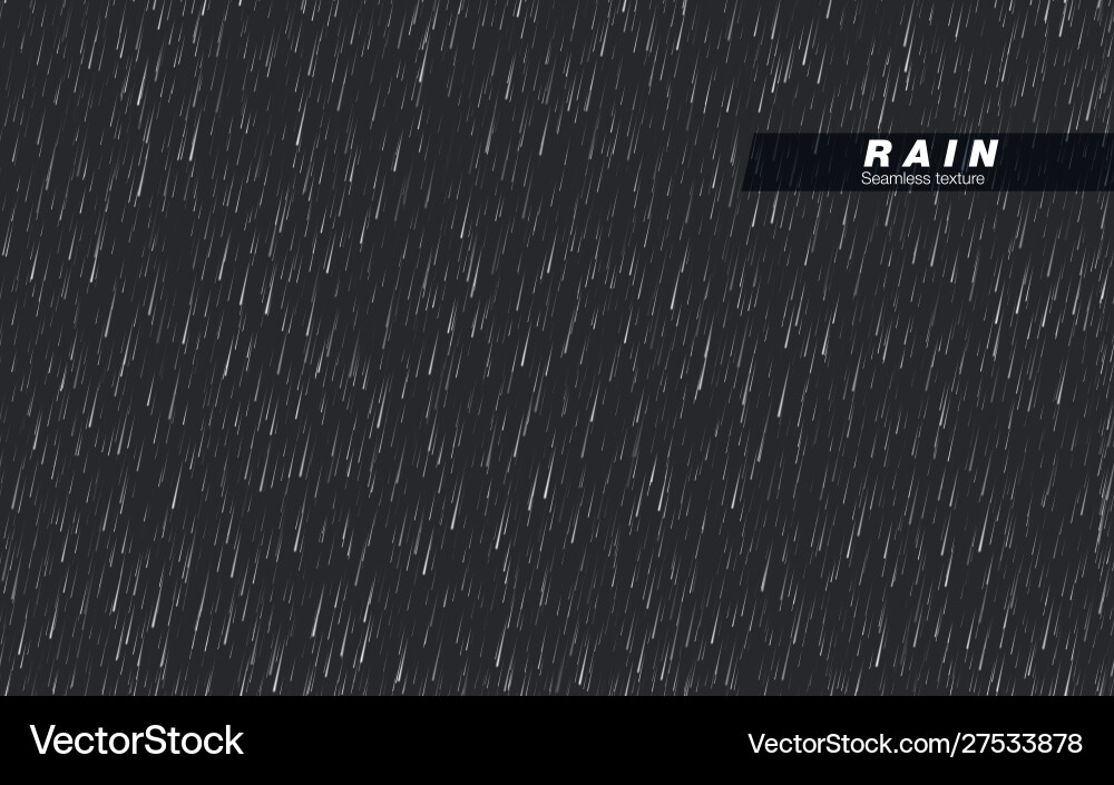 Seamless rainfall texture rain drop isolated vector image