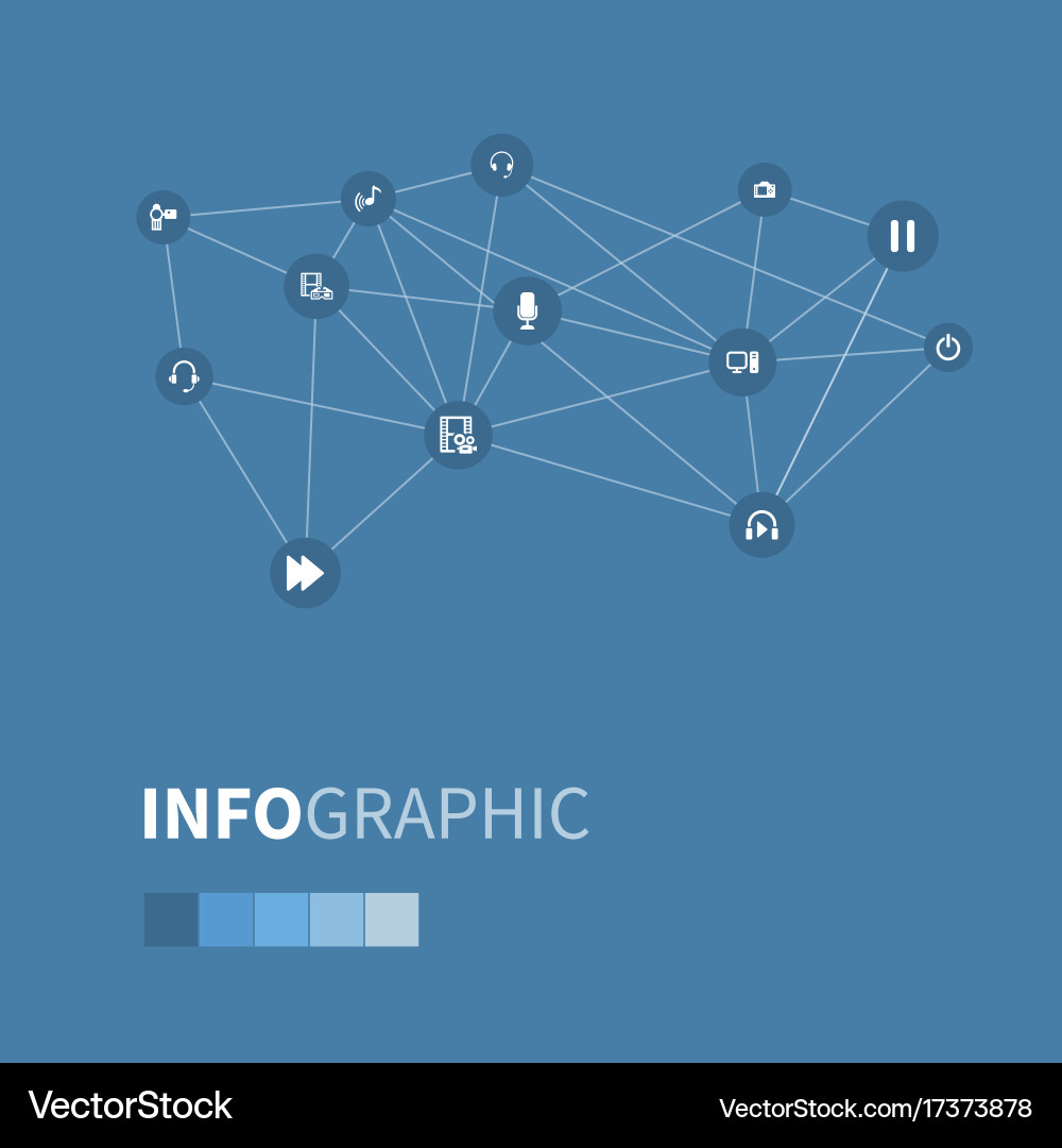 Set of simple multi icons vector image