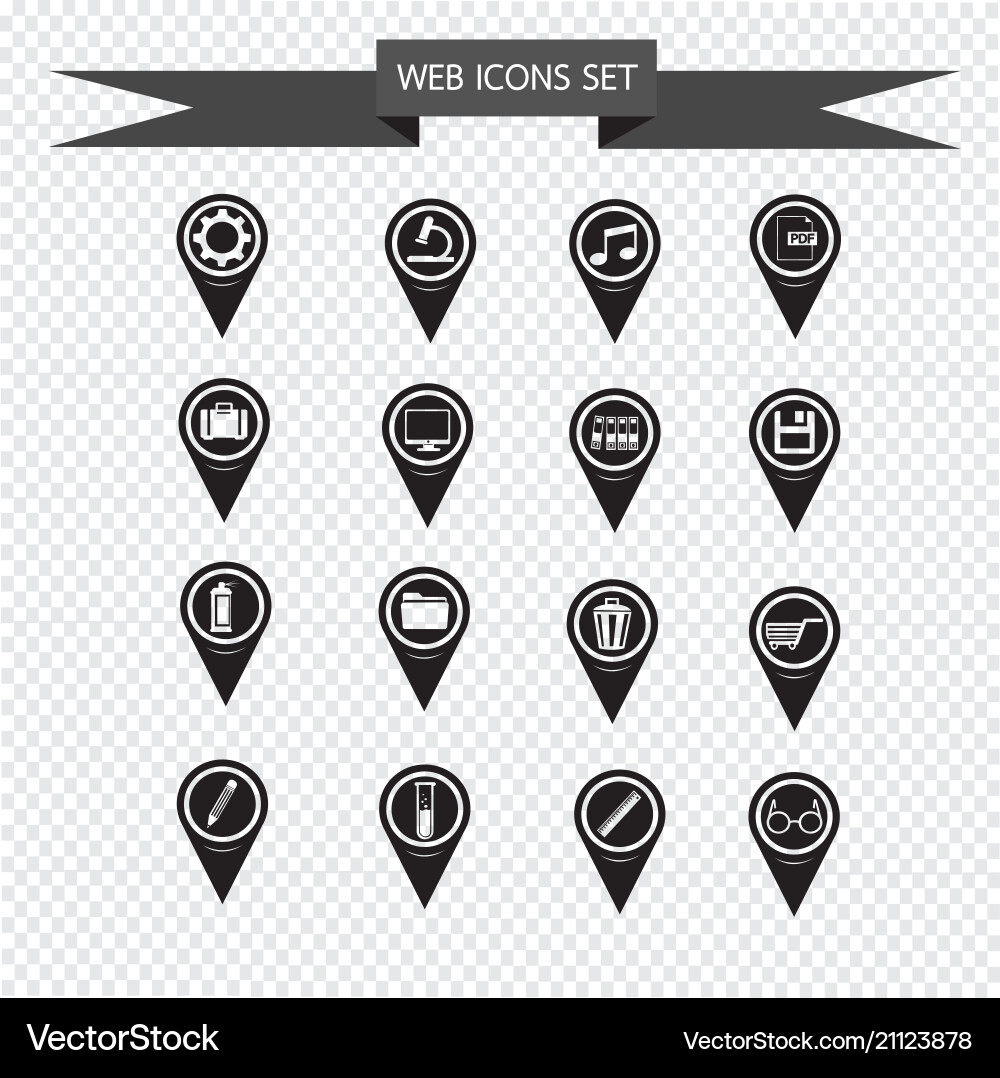 Set von Kartenzeiger-Symbolen für die Website Set von Kartenzeiger-Symbolen für die Website vektorbild