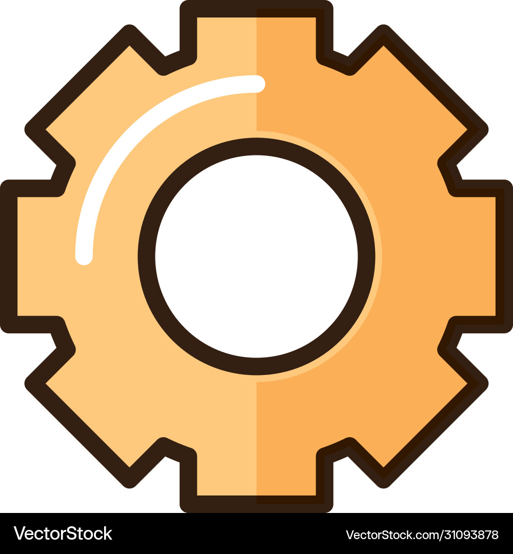 Setting gear internet web technology interface vector image
