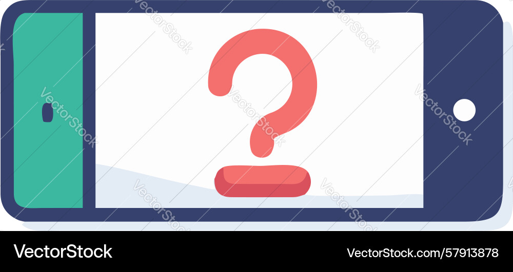 Smartphone with question mark icon tech support vector image