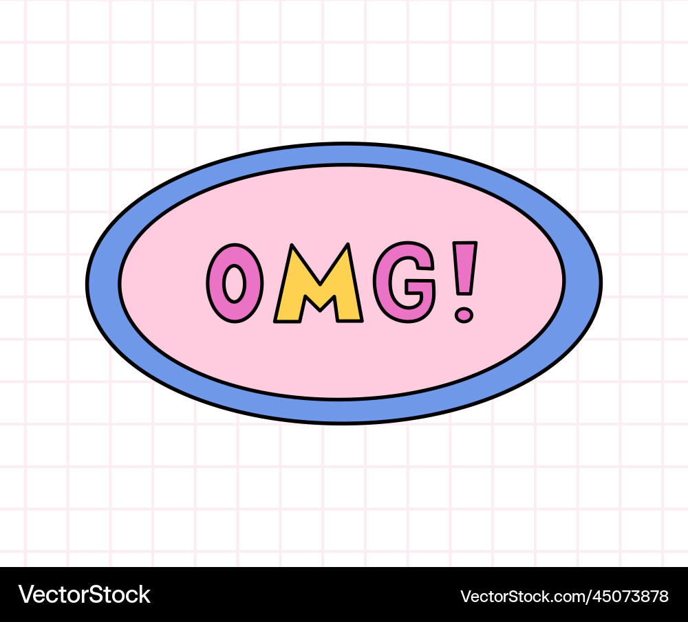 Speech bubble with the text omg Speech bubble with the text omg vector image