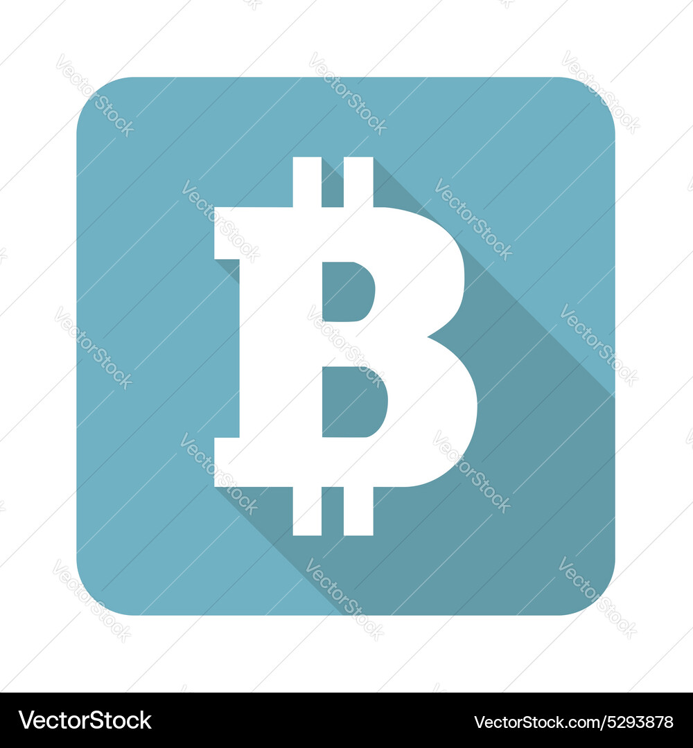 Square bitcoin icon (5293878) – Royalty-Free Vector | VectorStock