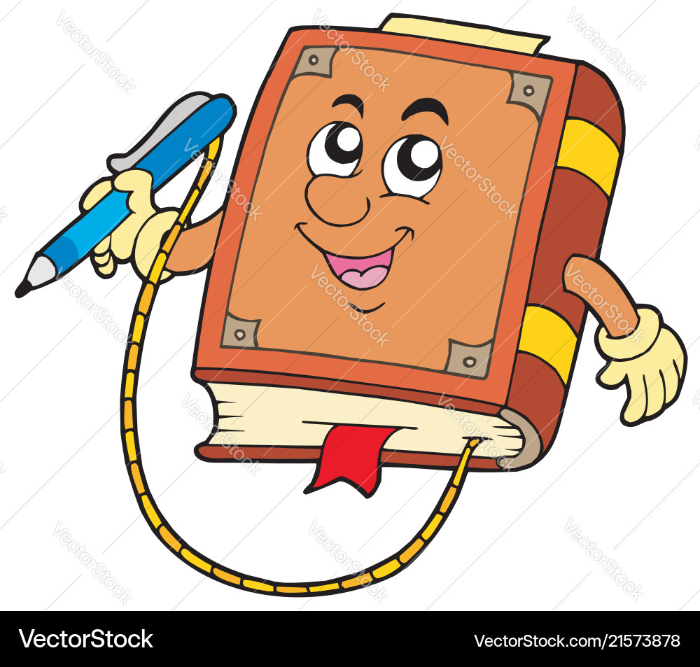 Visitors book with pen on string Visitors book with pen on string vector image