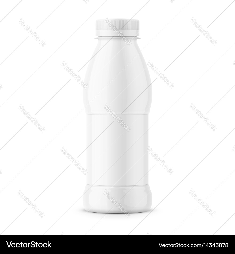 Weiße Milchflasche Vorlage Vektorbild