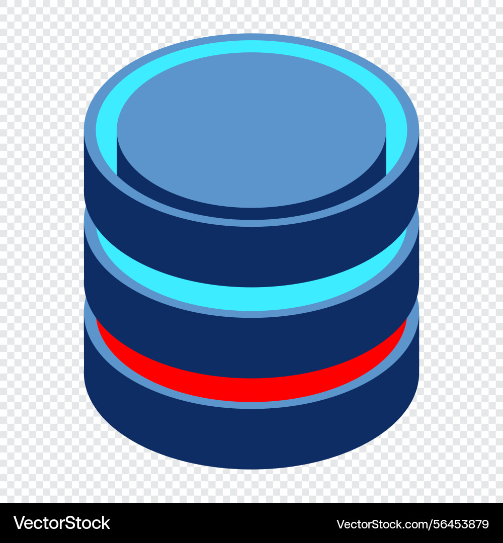 Isometric cloud database computing and file Isometric cloud database computing and file vector image