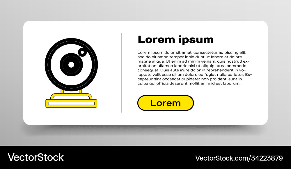 Line web camera icon isolated on white background Line web camera icon isolated on white background Vector Image