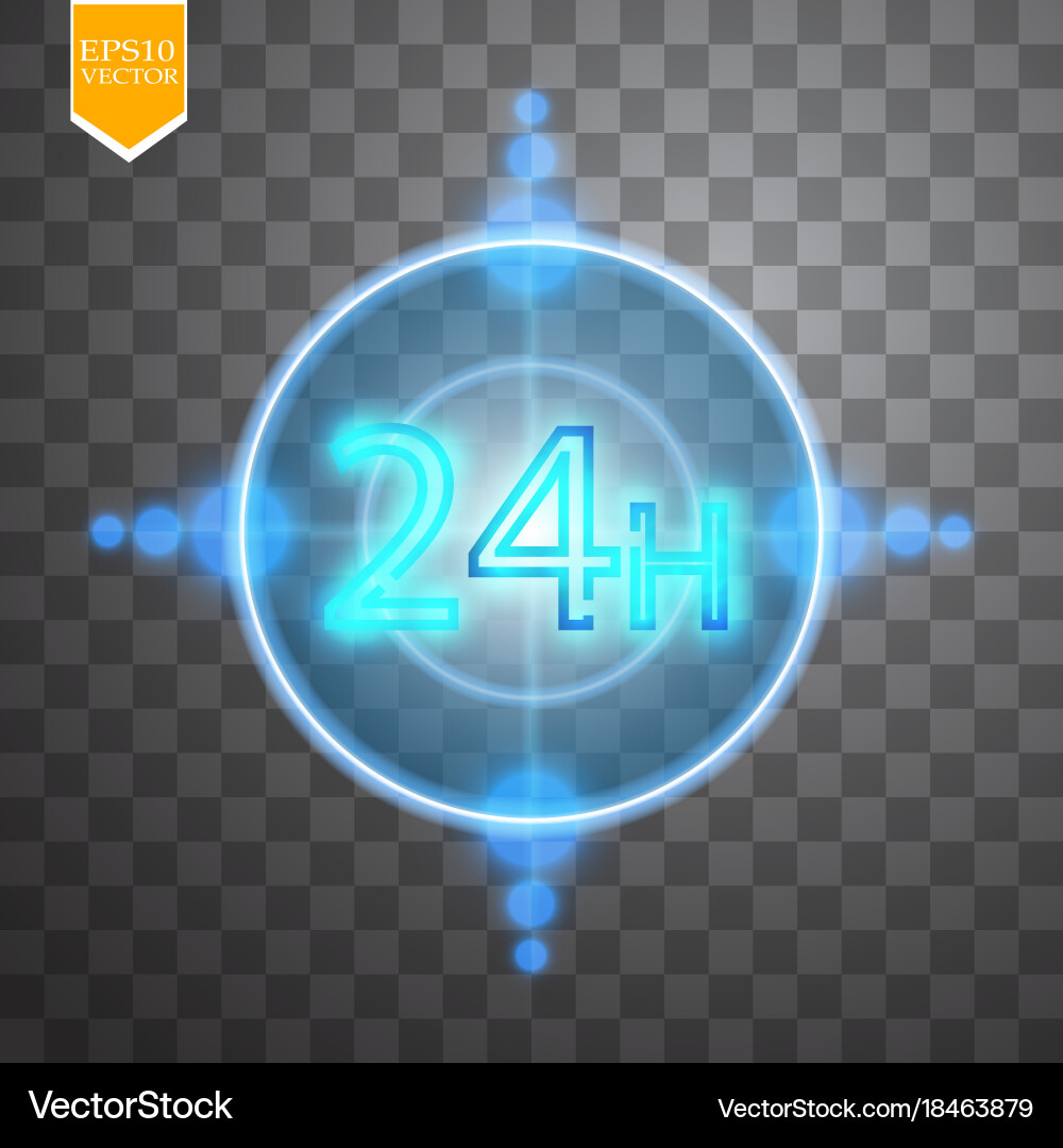 Neon target isolated game interface element vector image