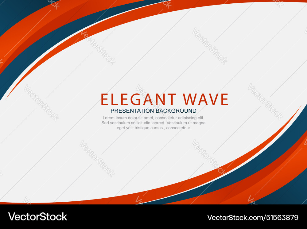 Presentation background with elegant wave design Presentation background with elegant wave design vector image