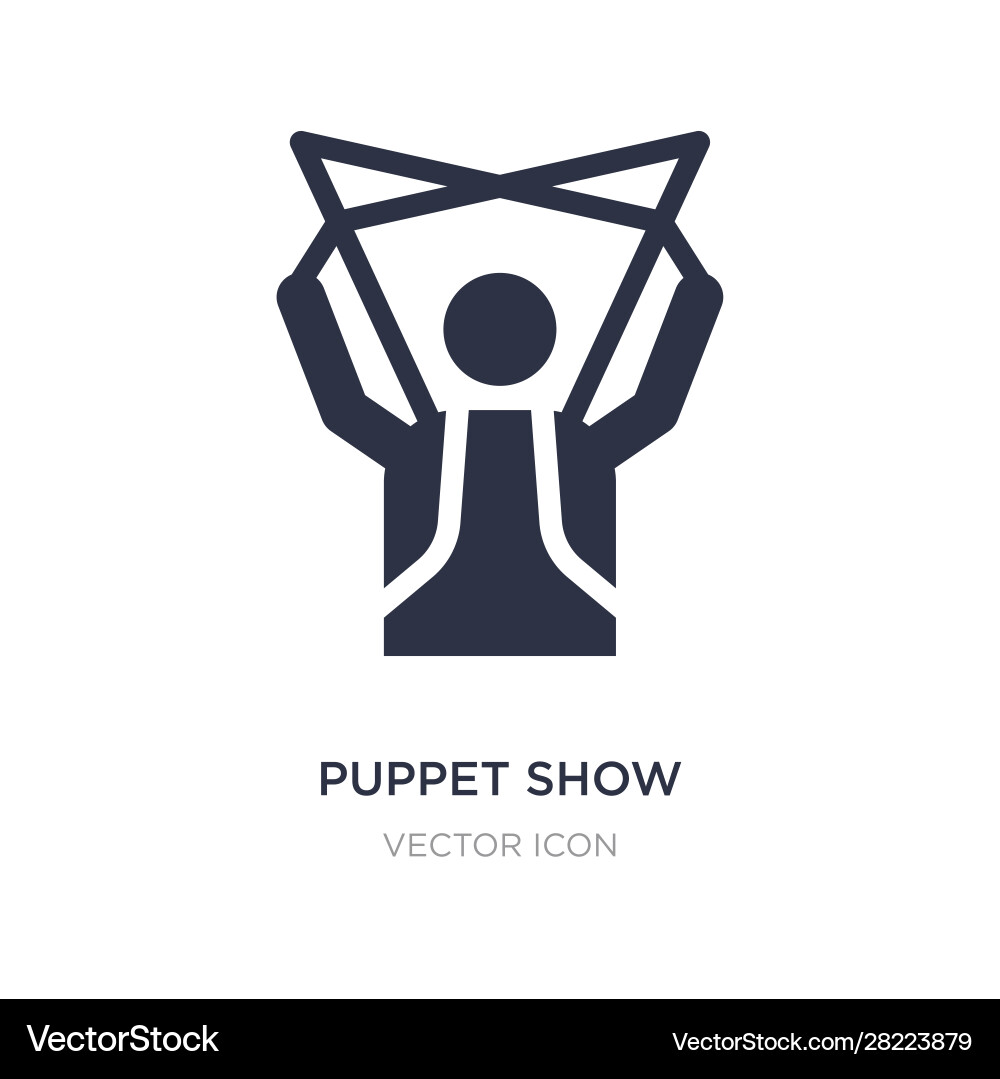 Puppet show icon on white background simple vector image