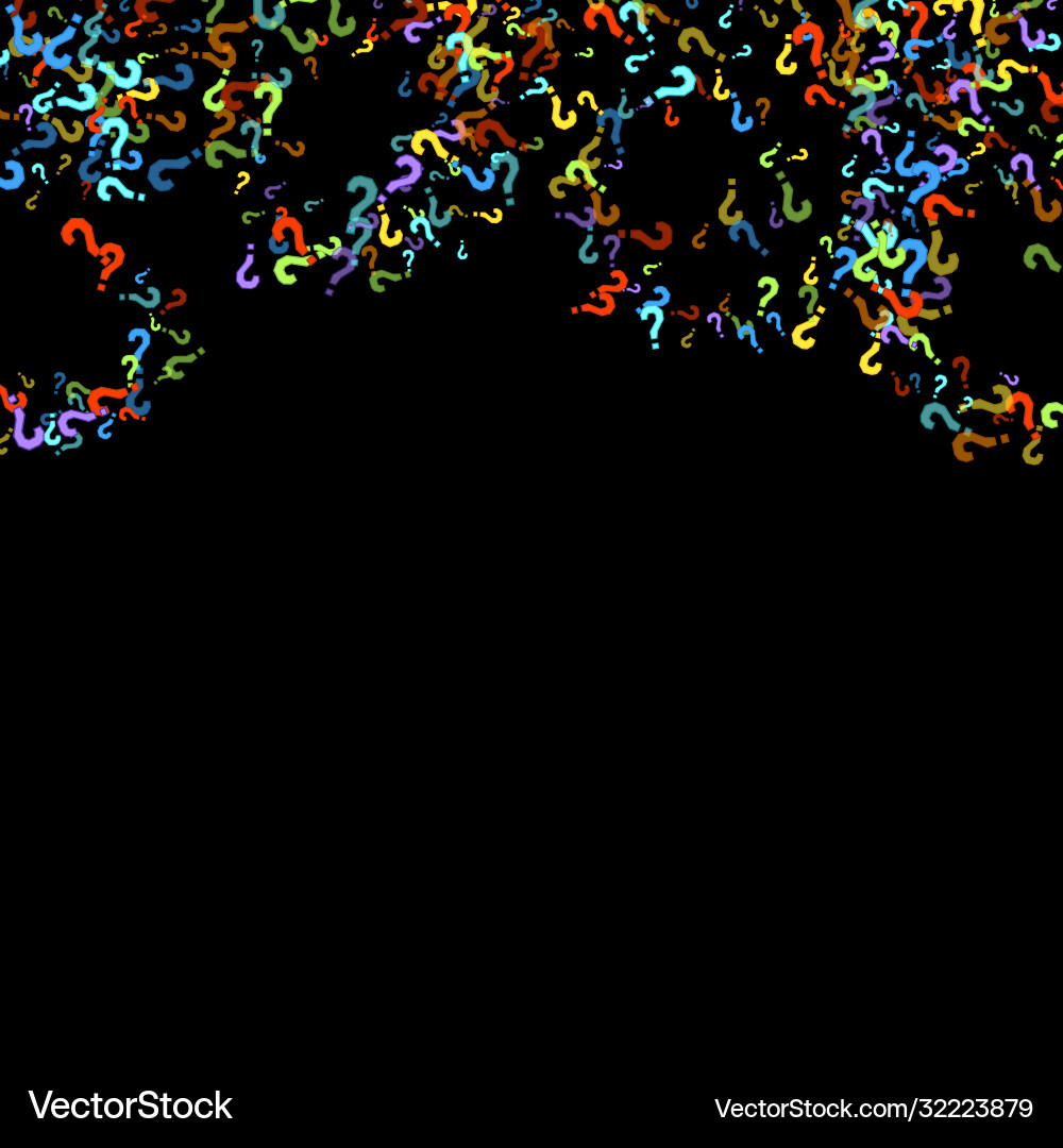 Question marks quiz doubt poll query public vector image
