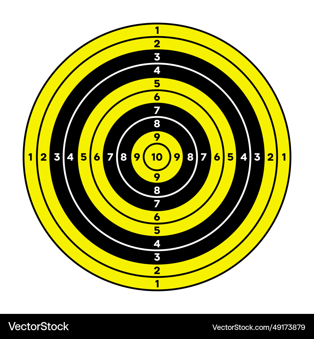 Shooting range paper target with divisions marks Shooting range paper target with divisions marks Vector Image