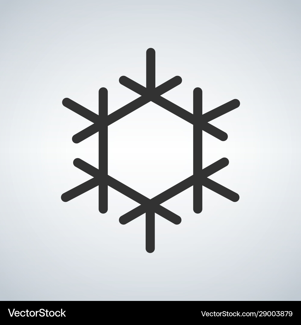 Snowflake icon minimalistic vector image