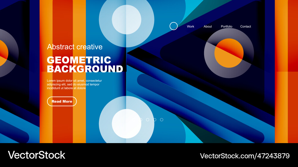 Triangles circles and lines minimal background Vector Image