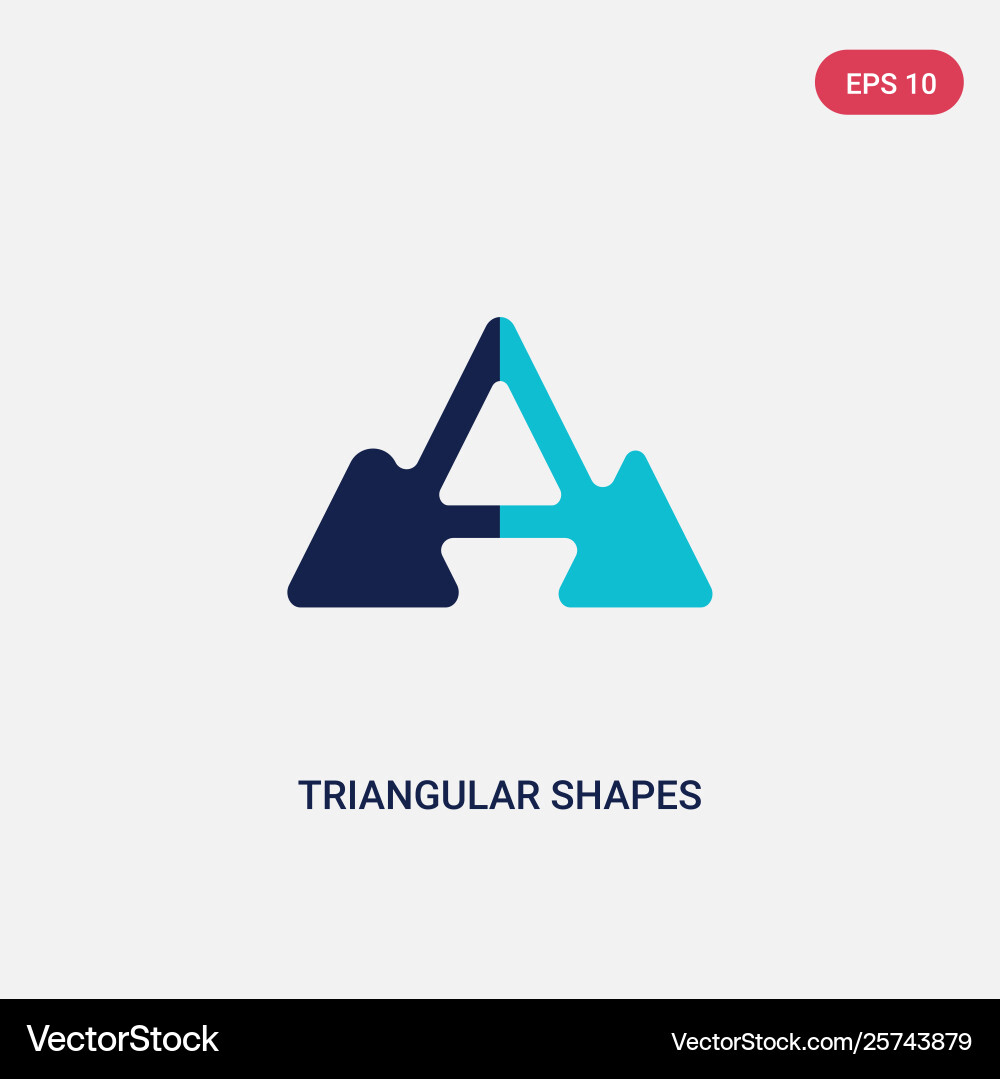 Two color triangular shapes forming waves icon vector image