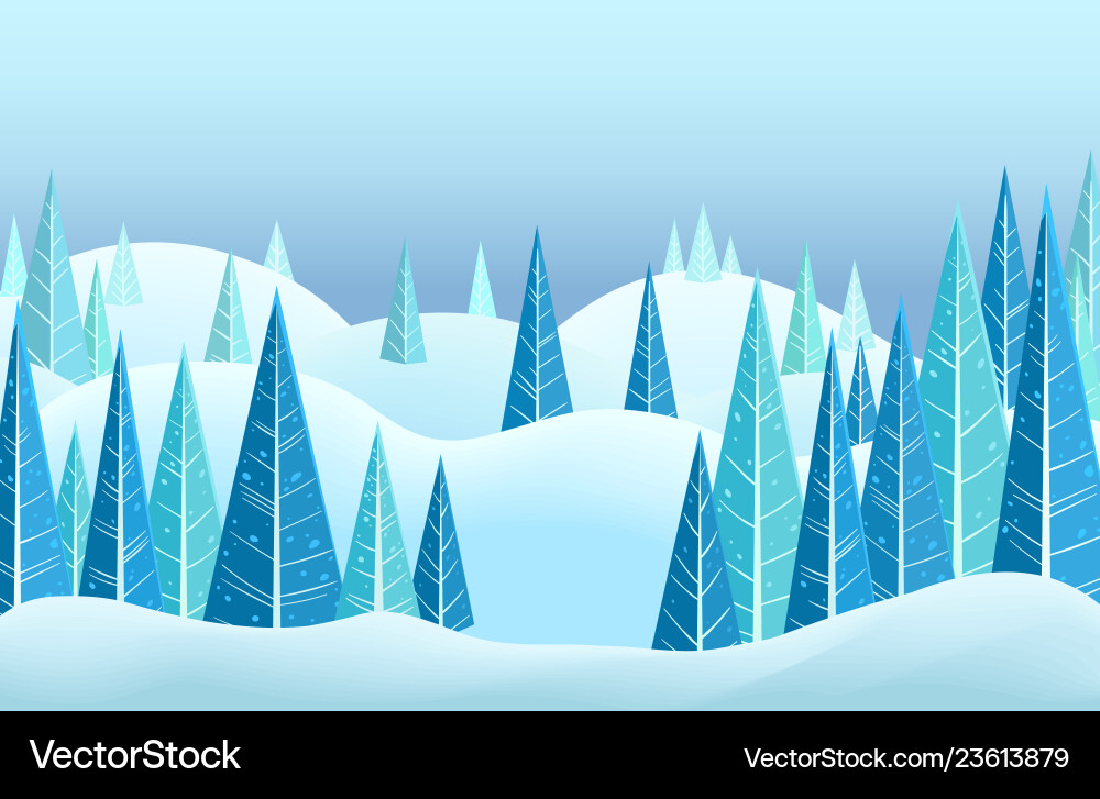 Winter Snow Landscape Royalty Free Vector Image