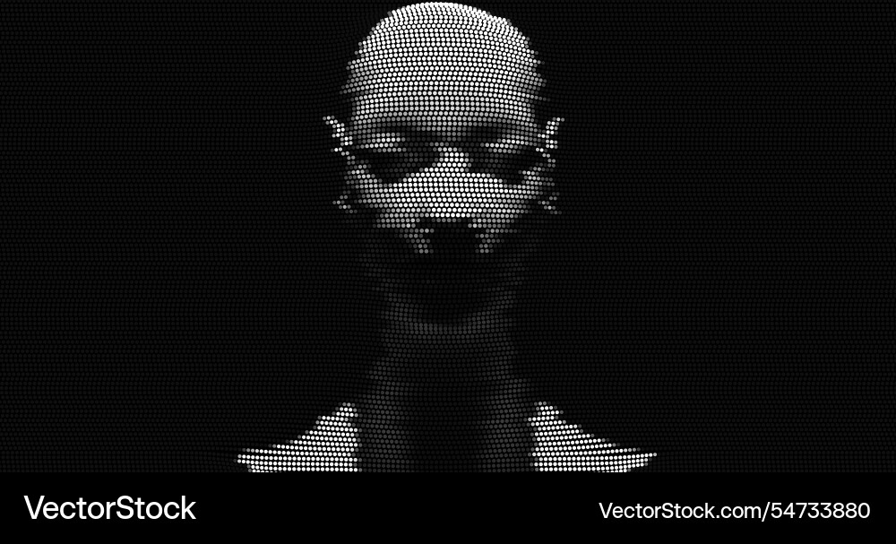 A digital portrait of person created using A digital portrait of person created using vector image