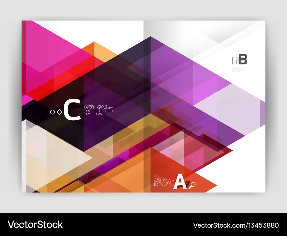Abstract background with color triangles annual Abstract background with color triangles annual vector image