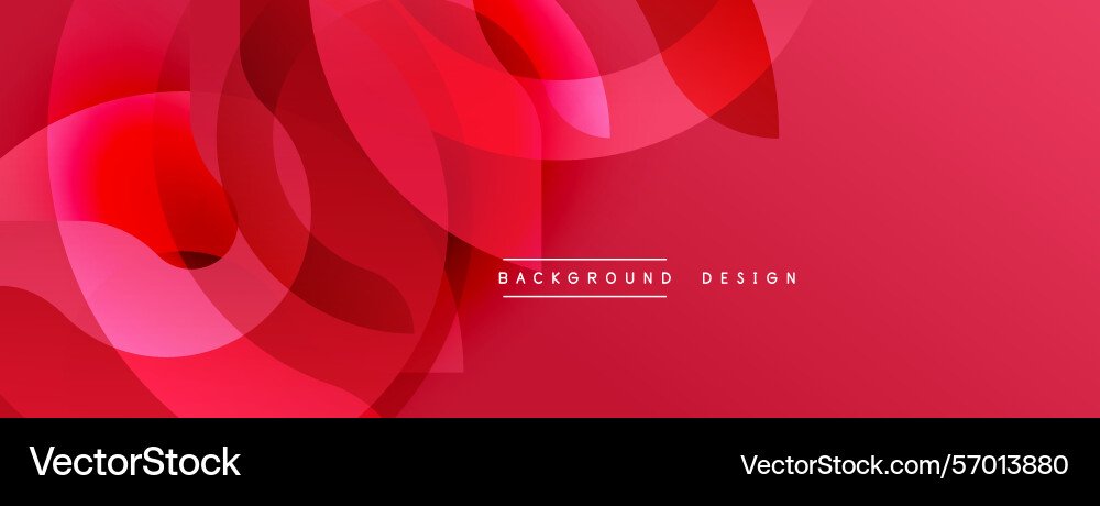 Abstract red design features overlapping rounded Abstract red design features overlapping rounded vector image