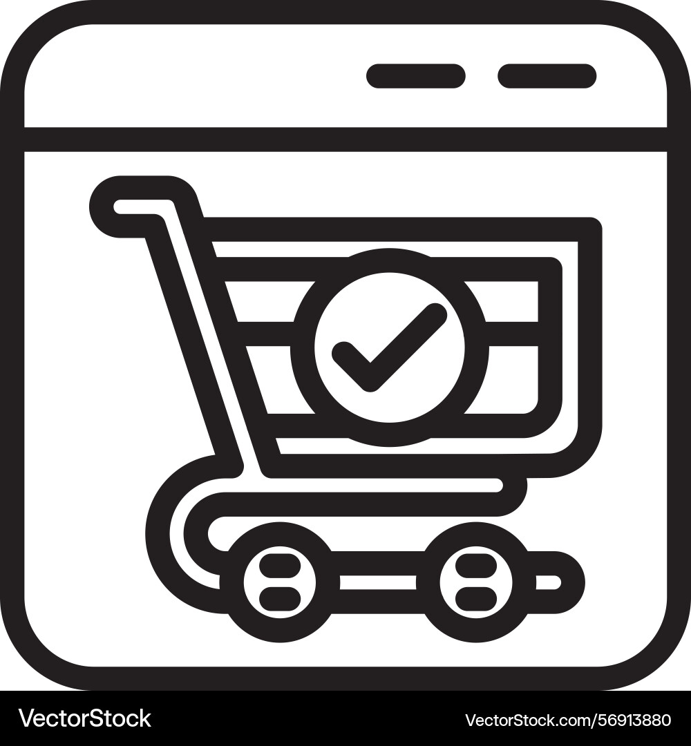 Checkout linear style icon design Vector Image