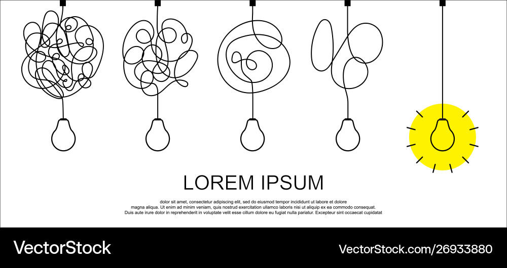 Complex Problem Simplification vector image