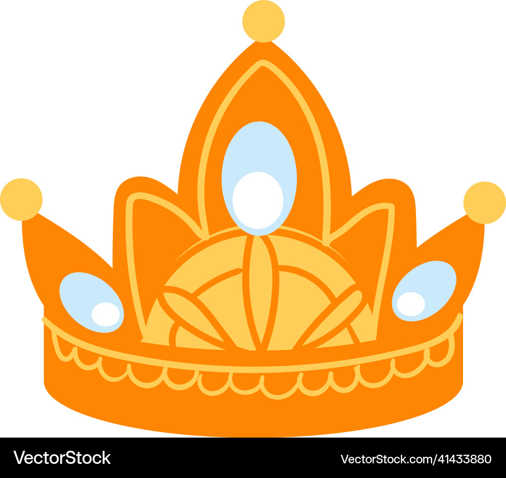 Cute Cartoon Krone goldene königliche Majestät Symbol Cute Cartoon Krone goldene königliche Majestät Symbol vektorbild