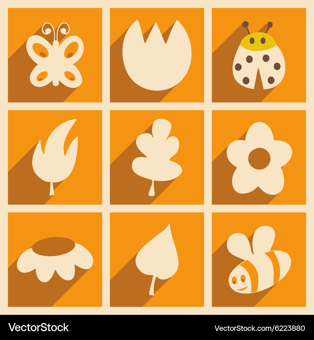 Flat with shadow concept and mobile application Vector Image