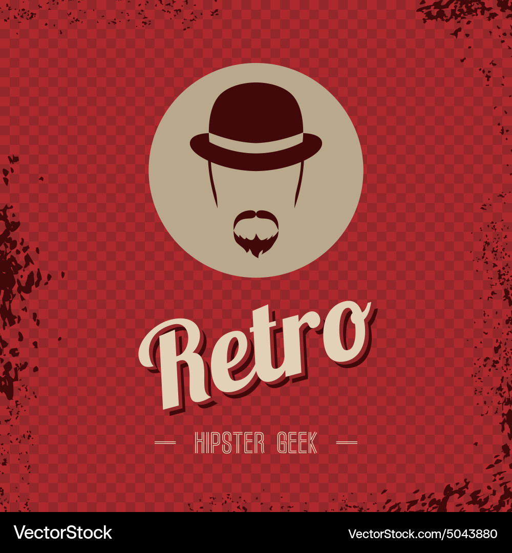 Hipster retro geek vector image