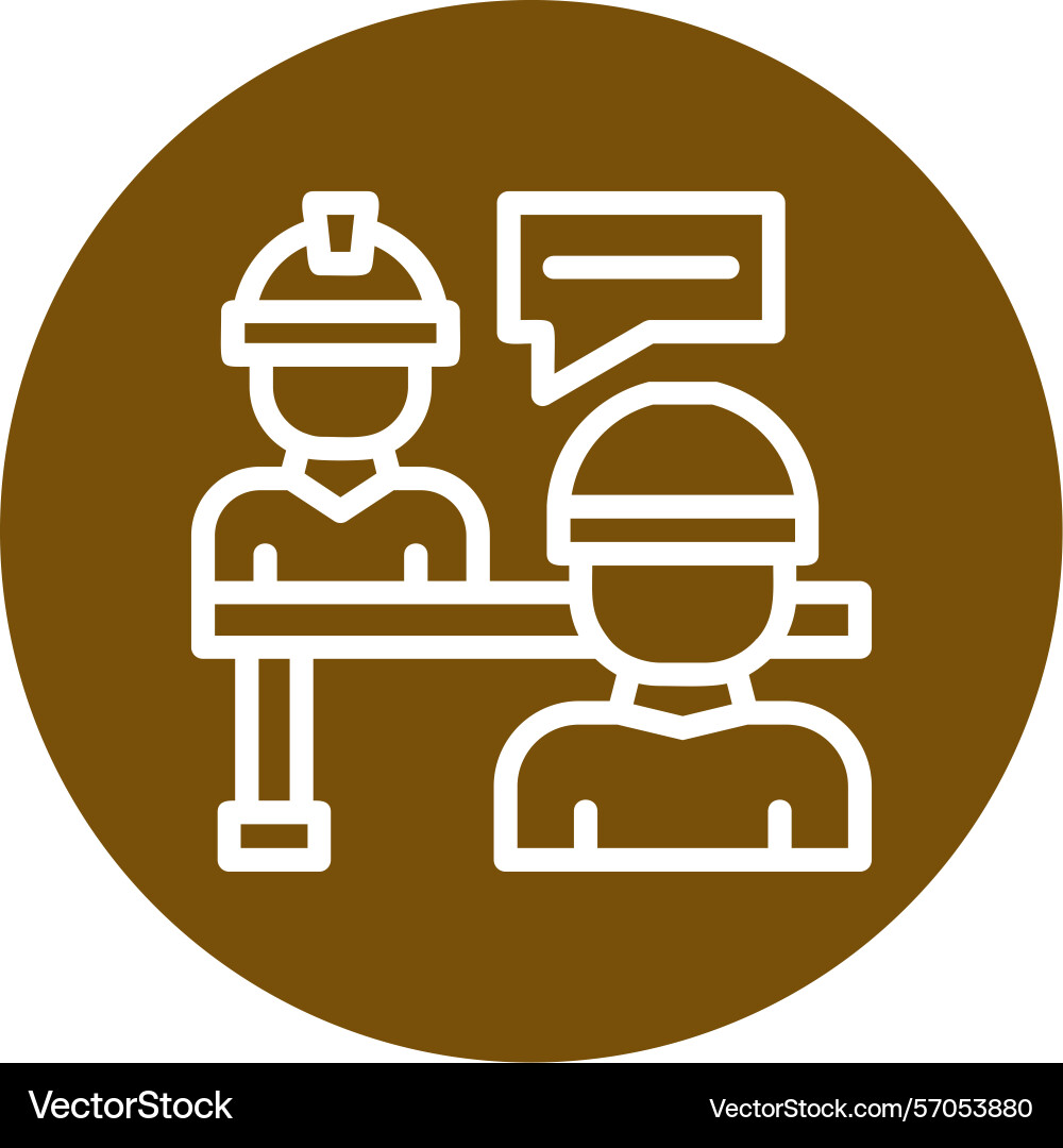 Interviewee line circle style icon design vector image