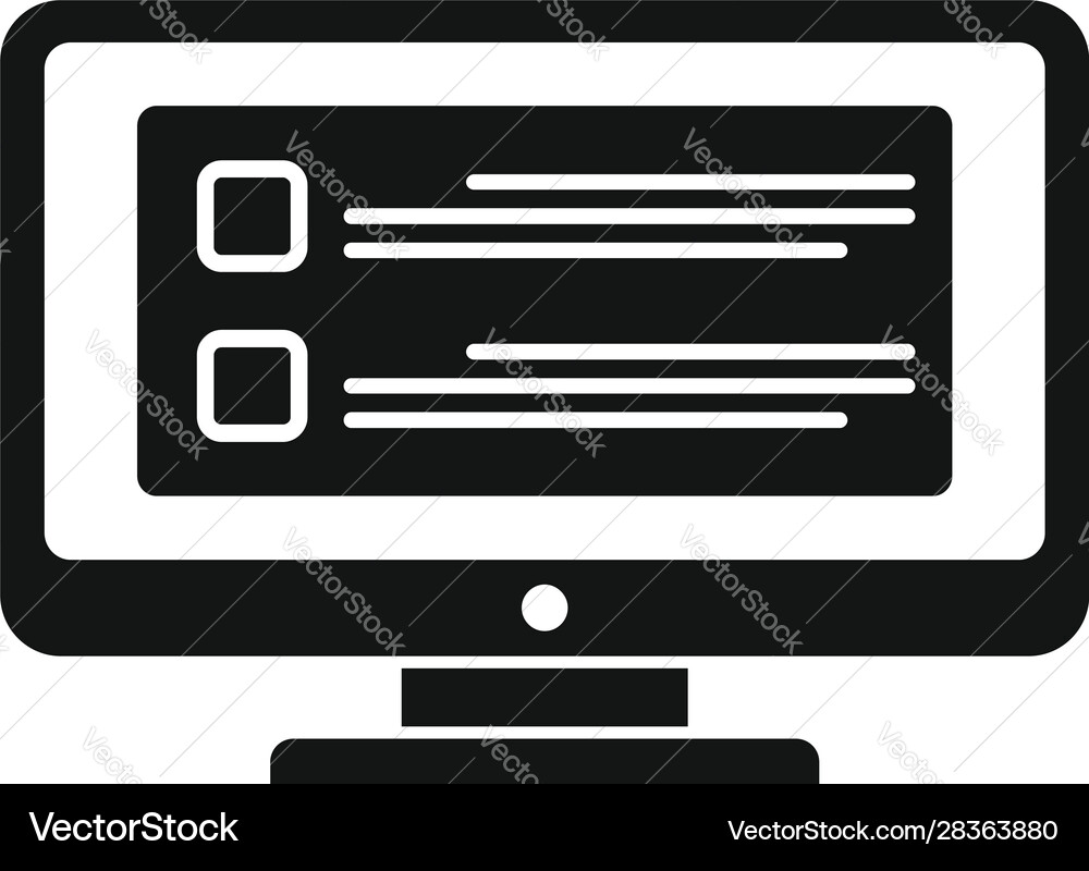 Online computer task icon simple style Vector Image