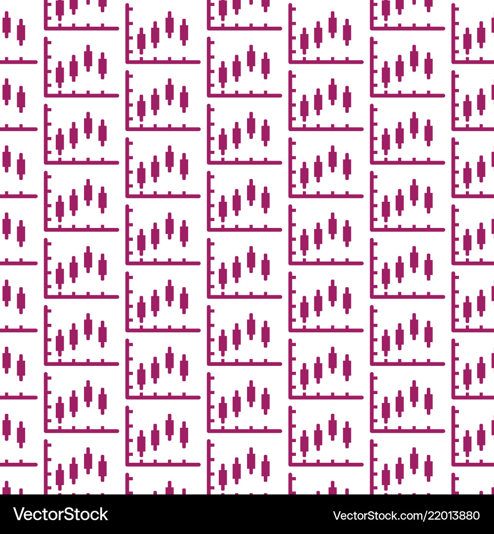 Pattern background business graph icon vector image