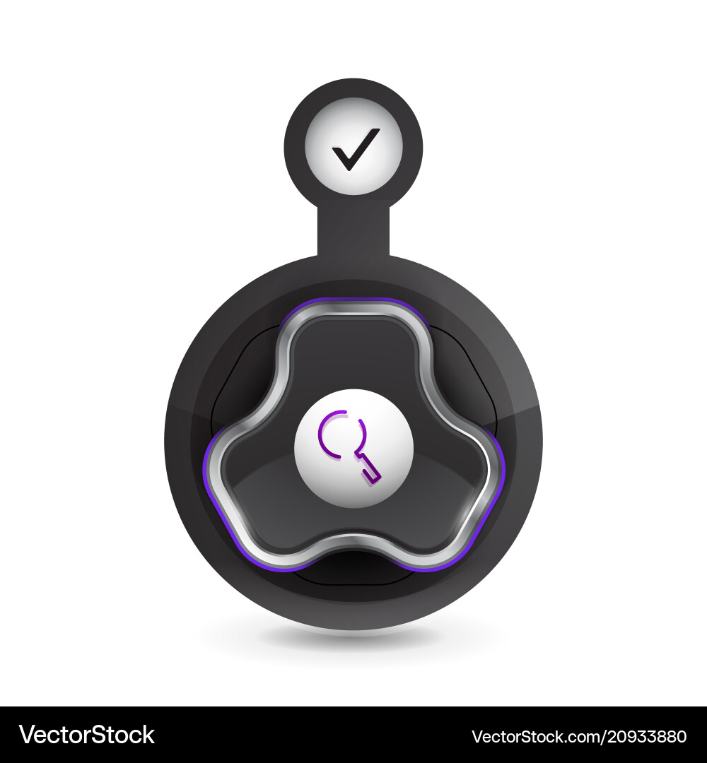 Search magnifier web button magnify icon modern Vector Image