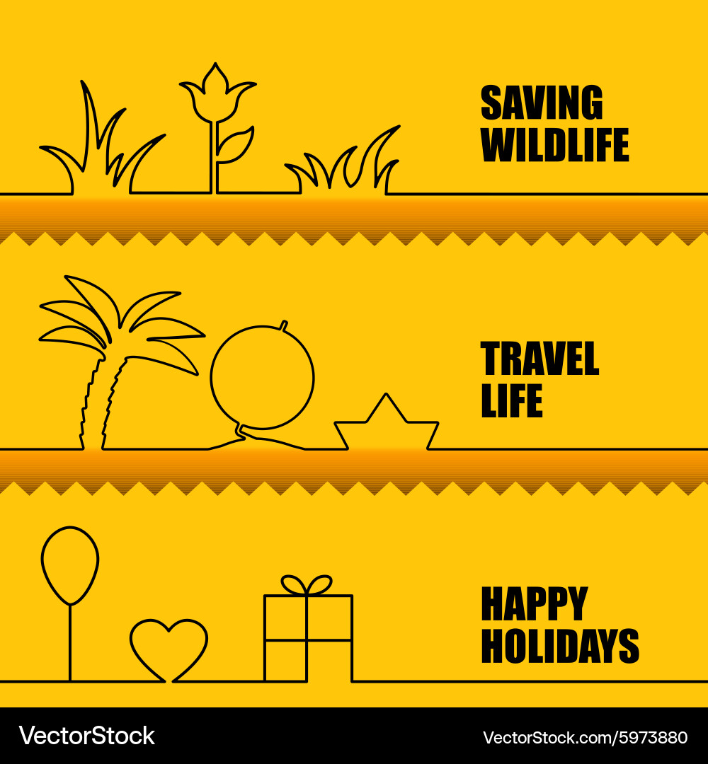 Set of flat line elements Vector Image