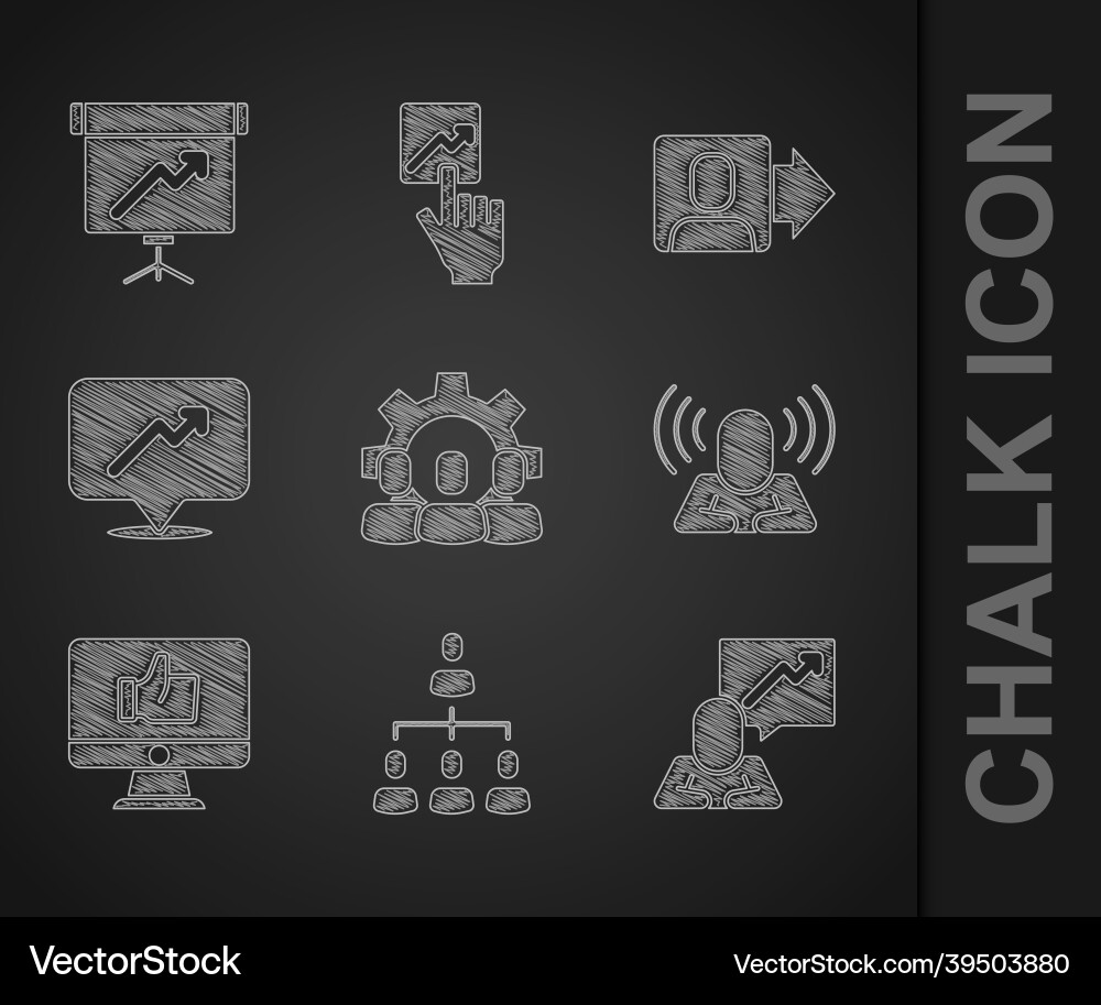 Set project team base hierarchy organogram chart vector image