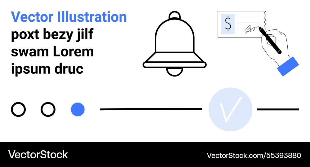 Simple design with notification bell Simple design with notification bell vector image