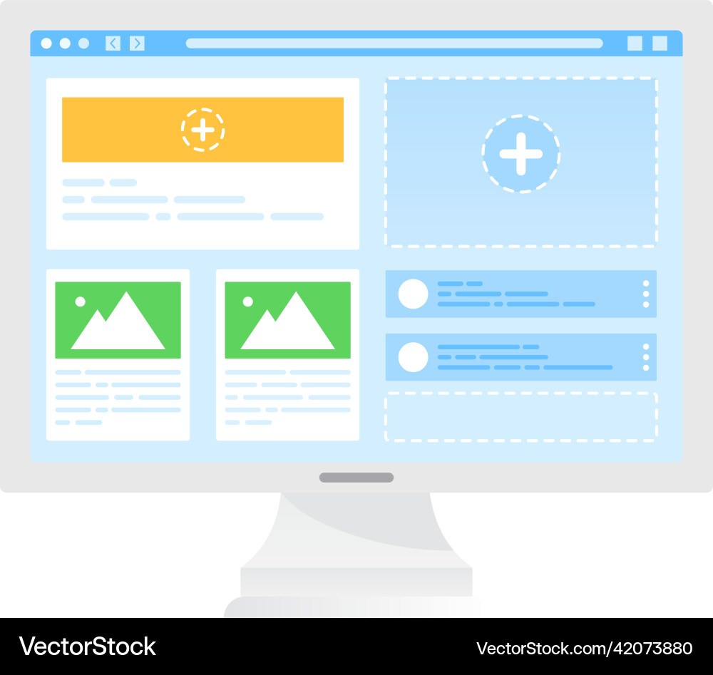 Website design web ux graphic build icon vector image
