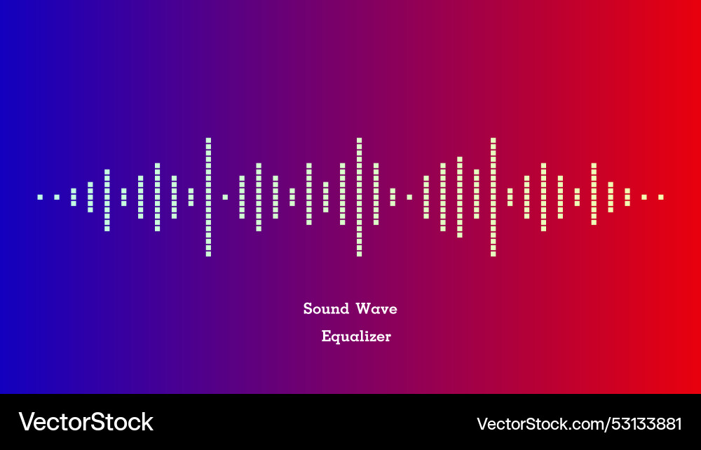 Abstract sound wave equalizer pattern design Vector Image
