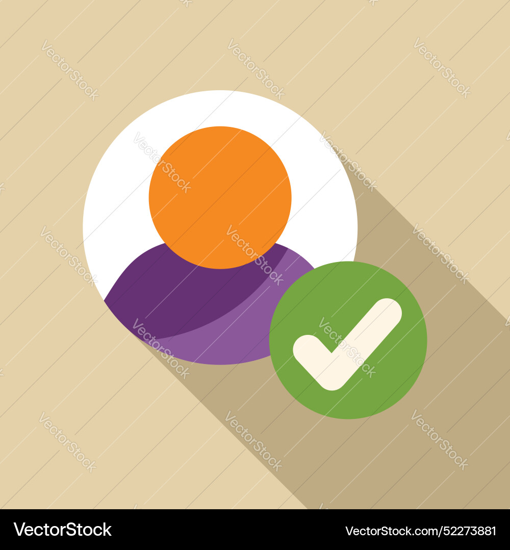 Account verification with checkmark symbol Vector Image