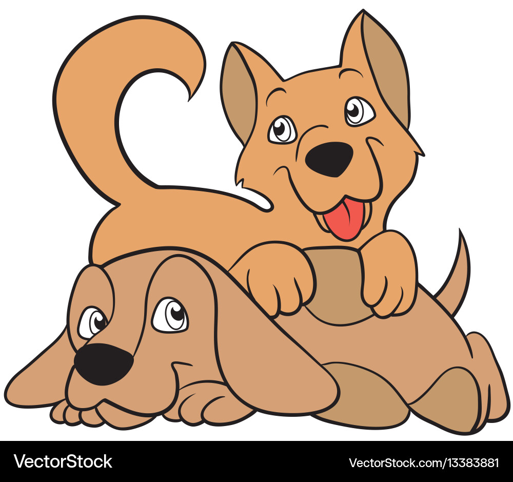 Adorable Puppy with Leash Vector Image