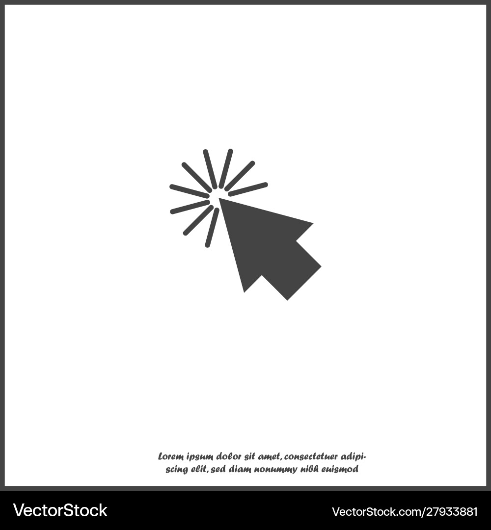 Arrow cursor pointing to point Arrow cursor pointing to point vector image
