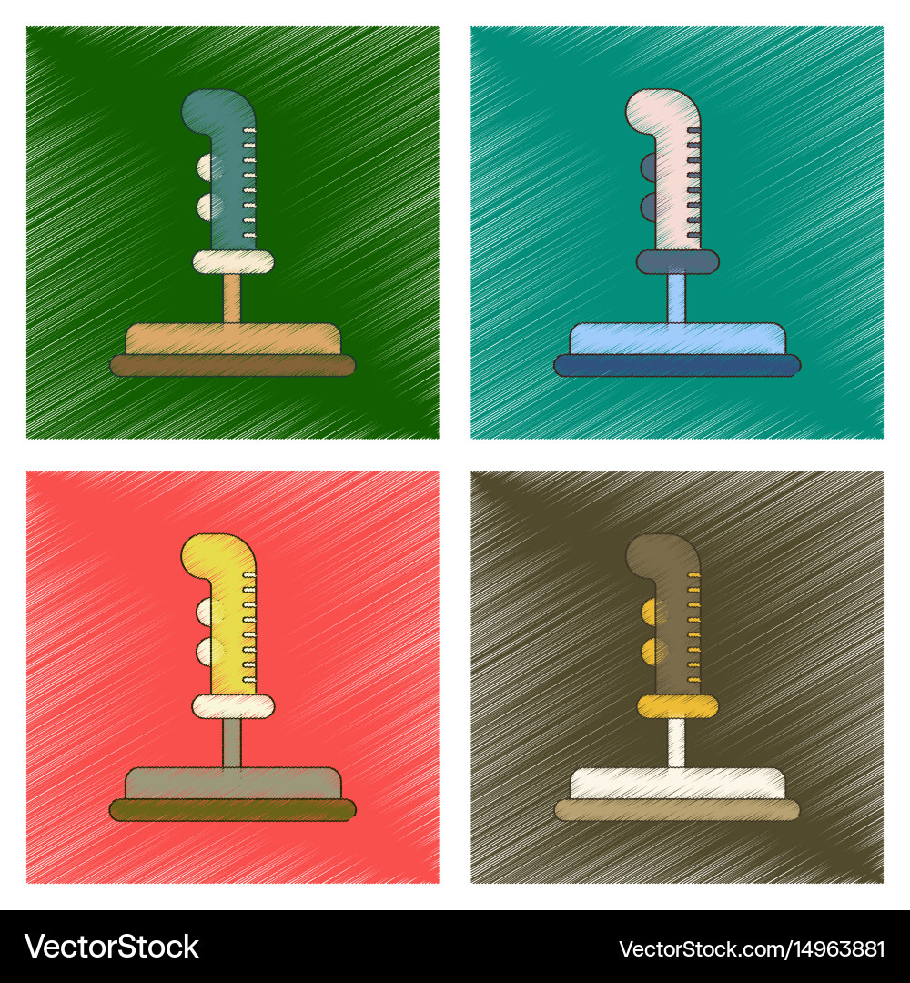 Assembly flat shading style icon game joystick vector image