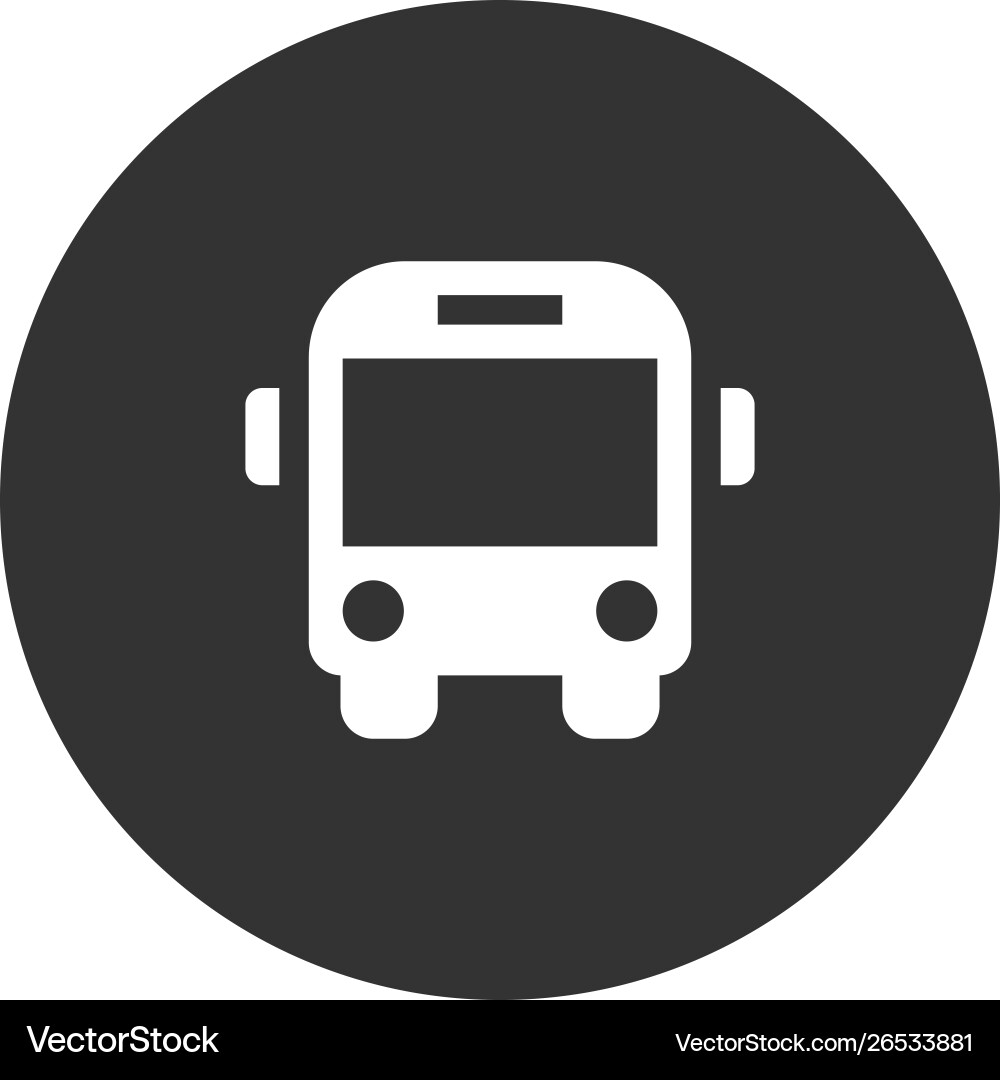 Bus front icon in modern style for web site Bus front icon in modern style for web site vector image