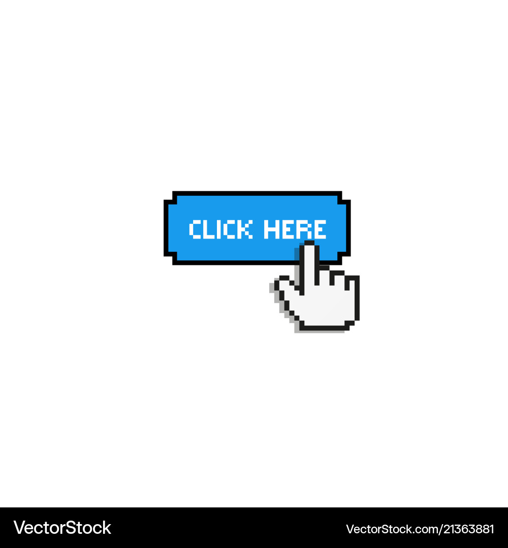 Click here finger cursor button vector image