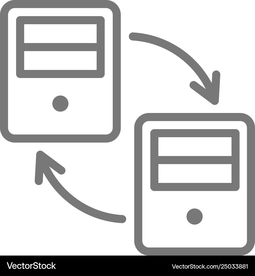 Computer data transfer line icon Computer data transfer line icon vector image