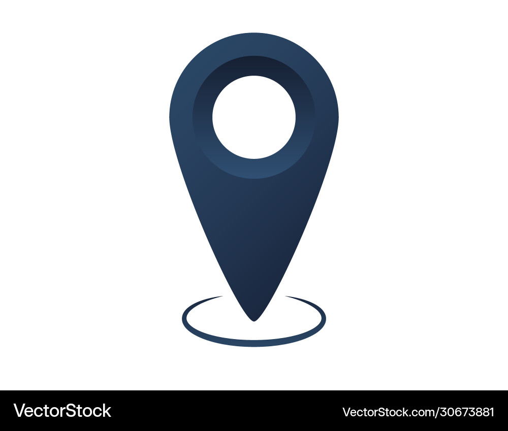 Dark blue pin tag point for map location pointer Dark blue pin tag point for map location pointer vector image