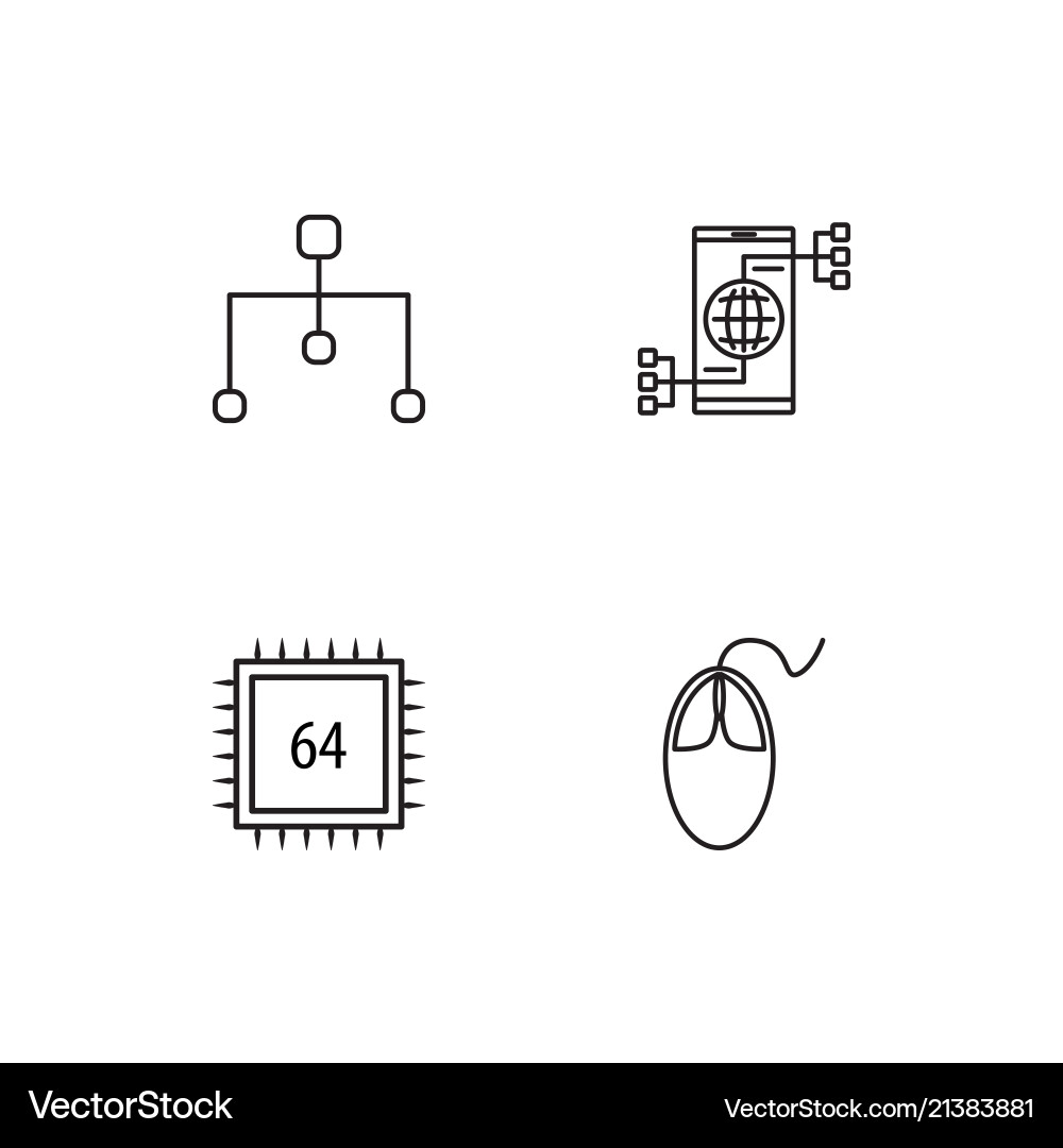 Electrical devices linear icons set simple vector image