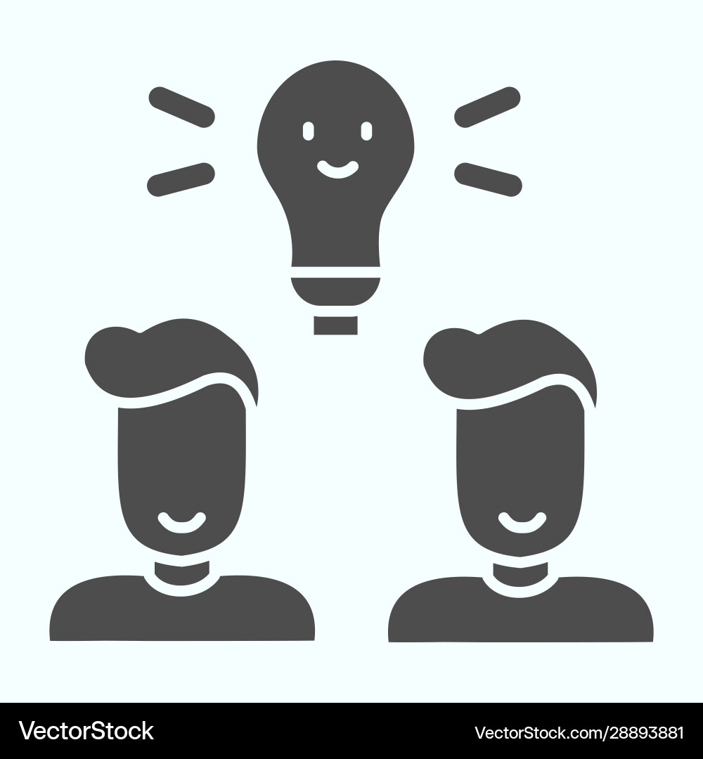 Idea lamp solid icon the light bulb and two Idea lamp solid icon the light bulb and two vector image